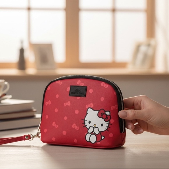 Hello Kitty Red Polka Dot Cosmetic Bag Pouch Wristlet Travel Makeup
Organizer - Picture 2 of 7